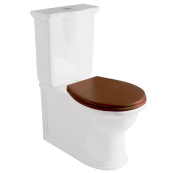 Inodoro compacto Olimpia Fossil Natura con tapa de madera