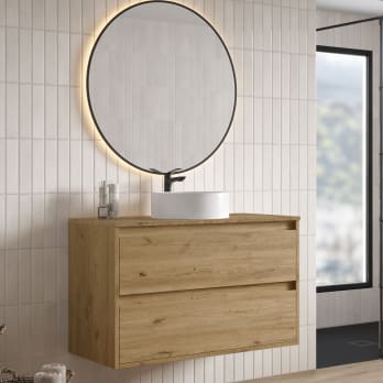 Mueble de baño con encimera melamina Artemisa de Bruntec