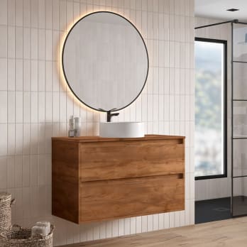 Mueble de baño con encimera melamina Artemisa de Bruntec