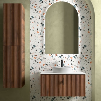 Mueble de baño con encimera de madera Biba Salgar