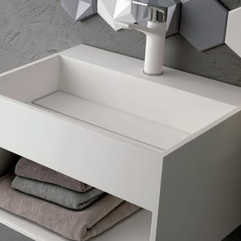 Lavabo de baño suspendido Rock de Art and Bath