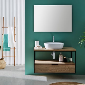 Conjunto mueble de baño con lavabo sobre encimera Estructura Sanchís