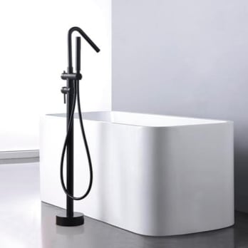 Lavabo del baño Grifo Lavabo Cascada Grifos negros Fábrica al por mayor