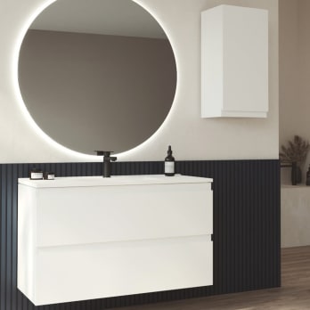 Mueble de baño MDF lacado fondo reducido 37.8 cm Vilma Bruntec