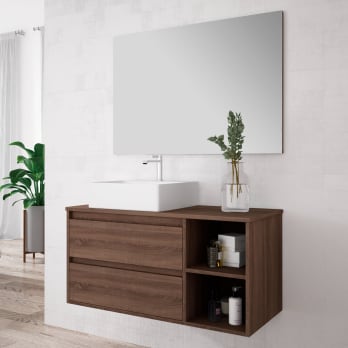 Mueble de baño con encimera de madera Atlanta Bruntec