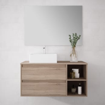 Mueble de baño con encimera de madera Atlanta Bruntec