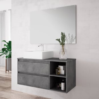 Mueble de baño con encimera de madera Atlanta Bruntec