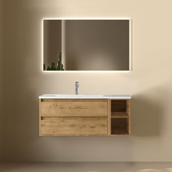 Mueble de baño con encimera de madera Atlanta Bruntec