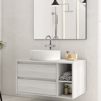 Mueble de baño con encimera de madera Atlanta Bruntec