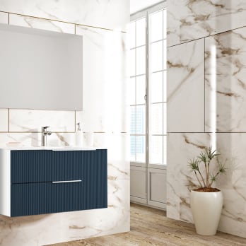 ▷ Mueble de baño Compact 40 con espejo y lavabo