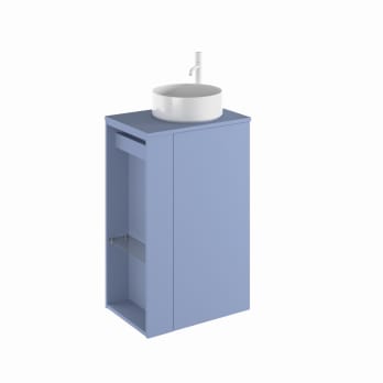 Mueble de baño Bassi Royo con encimera de madera  fondo reducido