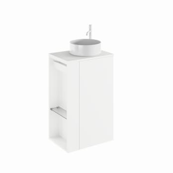 Mueble de baño Bassi Royo con encimera de madera  fondo reducido