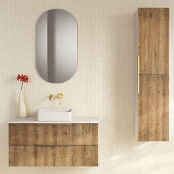 Mueble de baño con encimera de solid surface Soho Bruntec
