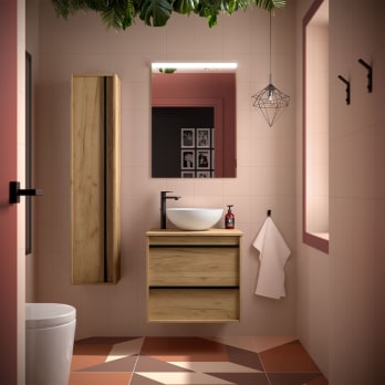 Mueble de baño con encimera de madera Attila Salgar