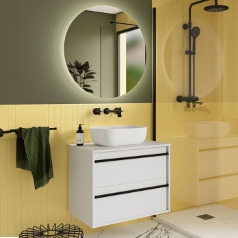 Mueble de baño con encimera de madera Attila Salgar