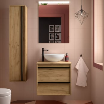 Mueble de baño con encimera de madera Attila Salgar