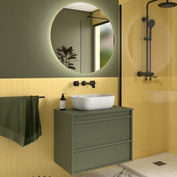 Mueble de baño con encimera de madera Attila Salgar
