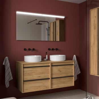 Mueble de baño con encimera de madera Attila Salgar