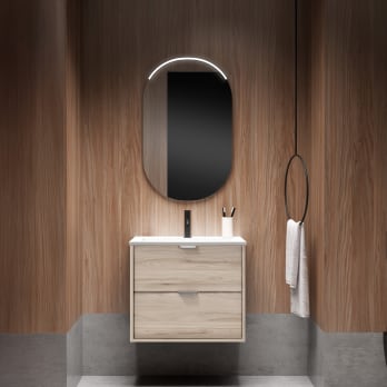 Conjunto mueble de baño fondo reducido 35.5 cm Midi Visobath