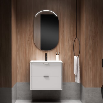 Conjunto mueble de baño fondo reducido 35.5 cm Midi Visobath