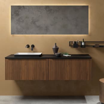 Mueble de baño con encimera de madera Biba Salgar