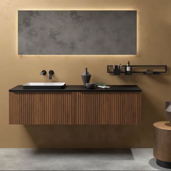 Mueble de baño con encimera de madera Biba Salgar