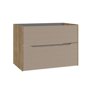 Mueble de baño con encimera de madera Sahara Coycama