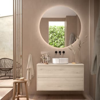 Conjunto mueble de baño con encimera de madera Optimus Salgar