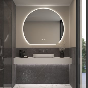 Espejo media luna con luz LED Granada 1 de Eurobath