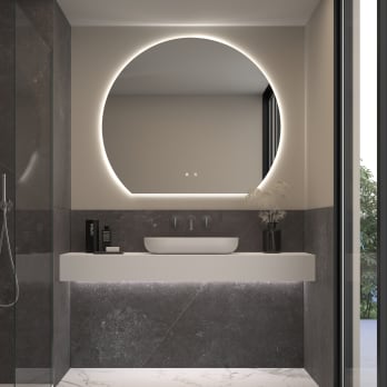 Espejo Luz Led Ovalado 80 X 60 Cm Touch Ideal Baño