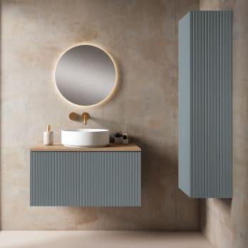 Mueble de baño con encimera MDF Hidrófuga Bari Visobath