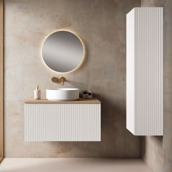 Mueble de baño con encimera MDF Hidrófuga Bari Visobath