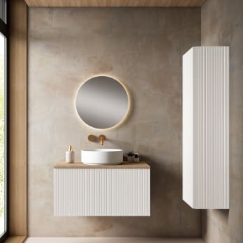 Mueble de baño con encimera MDF Hidrófuga Bari Visobath