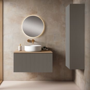 Mueble de baño con encimera MDF Hidrófuga Bari Visobath