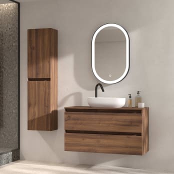 Mueble de baño con encimera Hidrófuga de madera Box Viso Bath