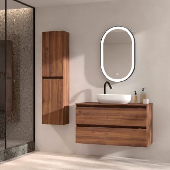 Mueble de baño con encimera MDF Hidrófuga de madera Box Viso