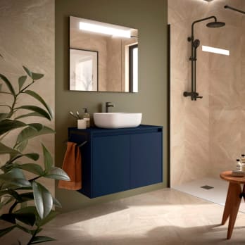 Mueble de baño con encimera de madera Noja Salgar