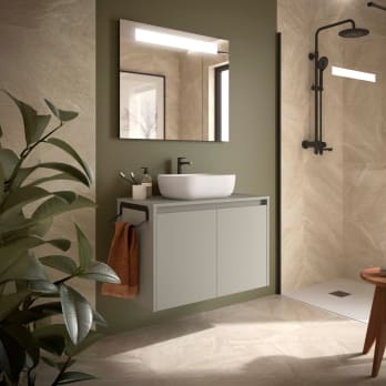 Mueble de baño con encimera de madera Noja Salgar