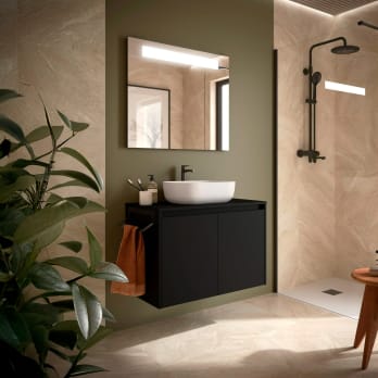 Mueble de baño con encimera de madera Noja Salgar