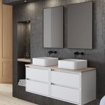 Mueble de baño con encimera de madera Boston Bruntec