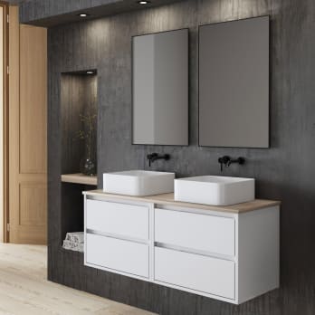 Mueble de baño con encimera de madera Boston Bruntec