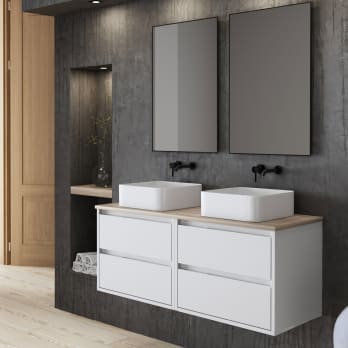 Mueble de baño con encimera de madera Boston Bruntec