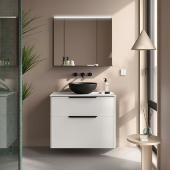 Mueble de baño con encimera de madera Luva Salgar