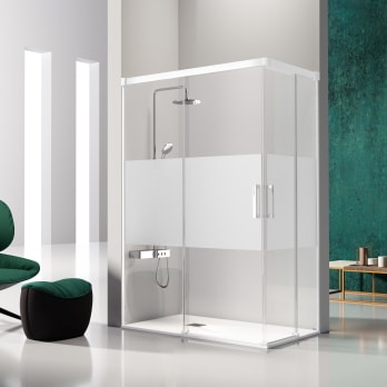 Mampara de ducha angular Glasé  (GS607+GS607) Kassandra
