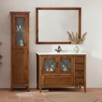 Conjunto mueble de baño rústico Kai Bruntec