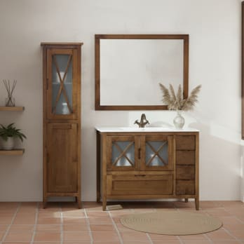 Conjunto mueble de baño rústico Kai Bruntec