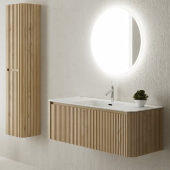 Conjunto de mueble de baño de madera maciza Baviera Bruntec