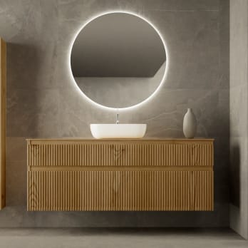 Mueble de baño moderno de madera maciza Alpes Bruntec