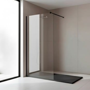 Mampara de ducha Elite negro mate Bruntec