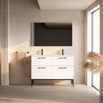 Conjunto mueble de baño con banquillo con lavabo Flat Verso VisoBath